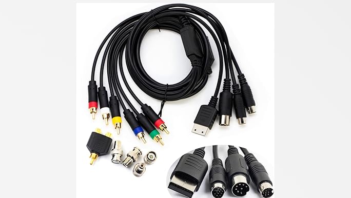 Amazon.com: whiteeeen 4 in 1 RGB Sync Video Audio RCA Cable